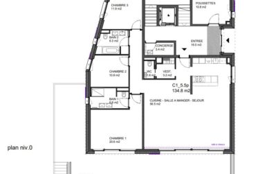 Appartement de 4.5 pièces avec vue plongeante sur le lac et les Alpes